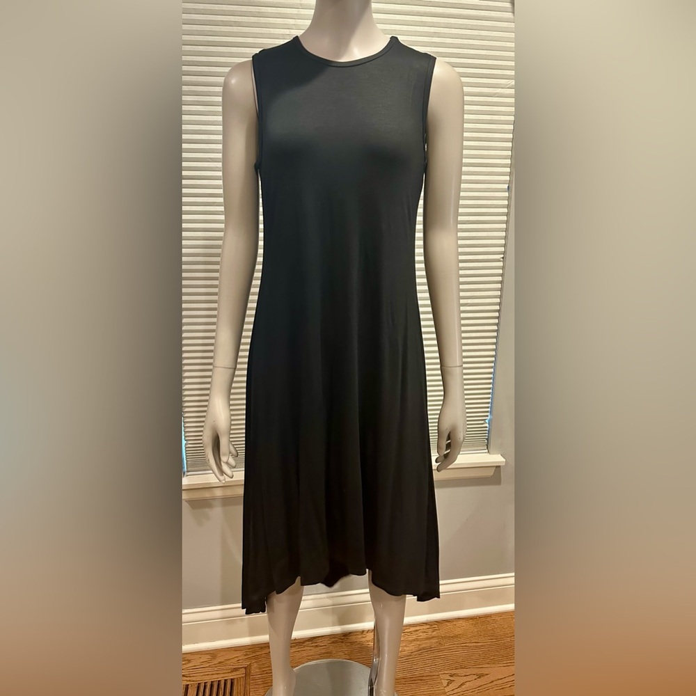 Trina Turk New with Tags Black Sleeveless Jersey Hi Low Casual Dress Size XS